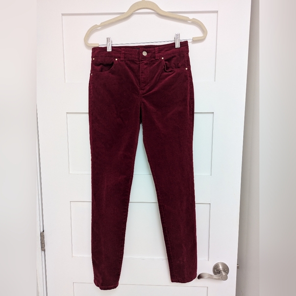 Club Monaco Burgundy Slip Fit Courdory Pants - Picture 8 of 10